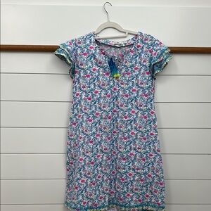 Vineyard Vines Blue and Pink Puff Sleeve Sundress